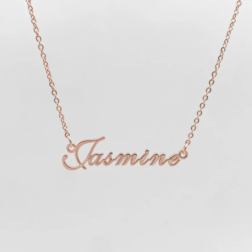 Personalised / Customised Gold Name necklace Arabic and English For women